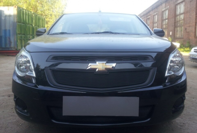 Защита радиатора "Standart" Chevrolet Cobalt (2013-н.в.) низ, чёрная купить недорого с доставкой в Надым