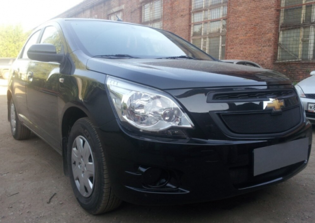 Защита радиатора "Standart" Chevrolet Cobalt (2013-н.в.) низ, чёрная купить недорого с доставкой в Надым