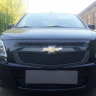 Защита радиатора "Standart" Chevrolet Cobalt (2013-н.в.) низ, чёрная купить недорого с доставкой в Надым