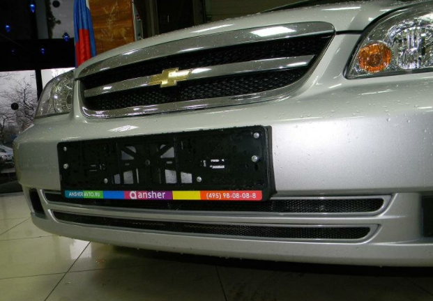 Защита радиатора "Standart" Chevrolet Lacetti седан (2004-2013) чёрная купить недорого с доставкой в Надым