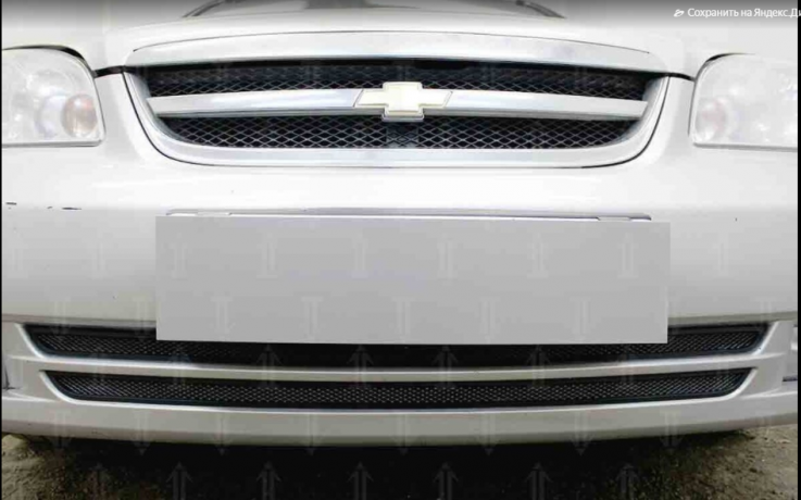 Защита радиатора "Standart" Chevrolet Lacetti седан (2004-2013) чёрная купить недорого с доставкой в Надым