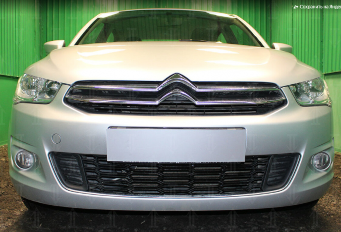 Защита радиатора "Standart" Citroen C-Elysee (2012-2017) чёрная купить недорого с доставкой в Надым