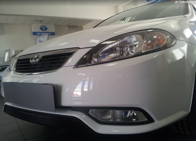 Защита радиатора "Standart" Daewoo Gentra чёрная купить недорого с доставкой в Надым
