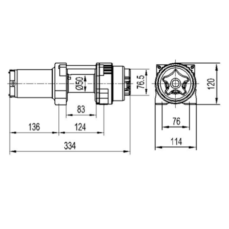 Лебедка для квадроцикла "Master Winch" Х2500, электрическая, 12В купить недорого с доставкой в Надым