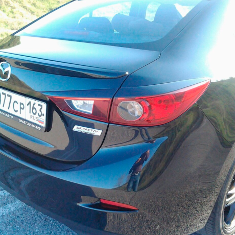 Накладки на задние фары (реснички) "Самурай" (4 части) для Mazda 3 (2013-2019) купить недорого с доставкой в Надым