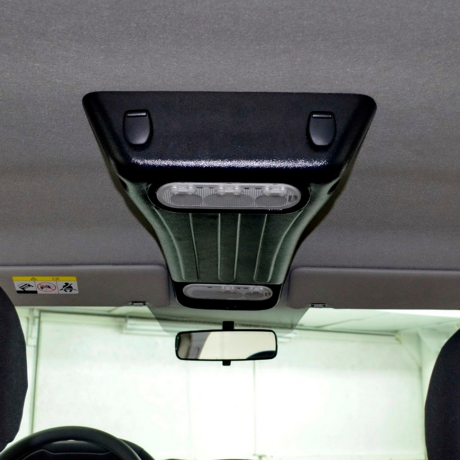 Полка на потолок "КАРТ" для Renault Duster дорестайлинг до 2015 г.в. (в черном АБС пластике) купить недорого с доставкой в Надым