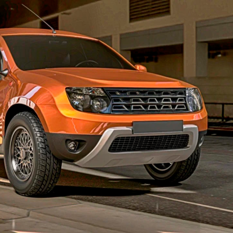 Решетка радиатора "Кибер стиль" (грунтованная, матовая) для Renault Duster (2010-2020) купить недорого с доставкой в Надым