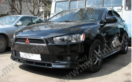 Зубатка - вставка между передними клыками для Mitsubishi Lancer X (2007-2016) купить недорого с доставкой в Надым