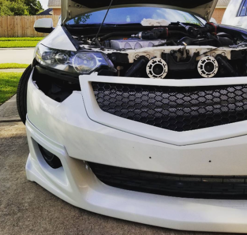 Решетка радиатора "Sport" var №4 (сетка в комплекте) для Honda Accord VIII (2008-2010) купить недорого с доставкой в Надым