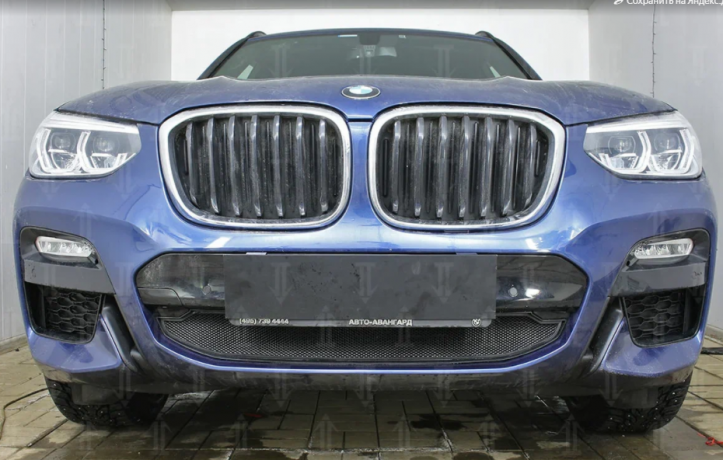 Защита радиатора "Standart" BMW X3 (2017-2021) чёрная купить недорого с доставкой в Надым