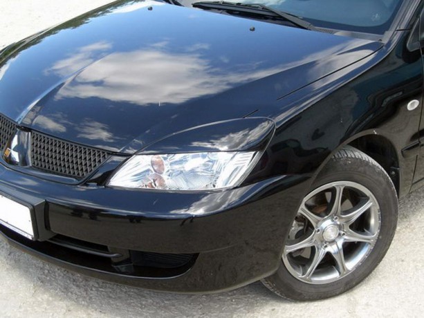 Накладки на фары (реснички) широкие var №2 для Mitsubishi Lancer IX (2004-2007) купить недорого с доставкой в Надым